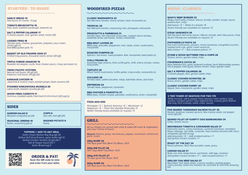 BRIBIE ISLAND HOTEL MENU