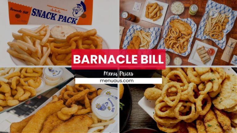 Barnacle Bill Menu Australia & Updated Prices 2025