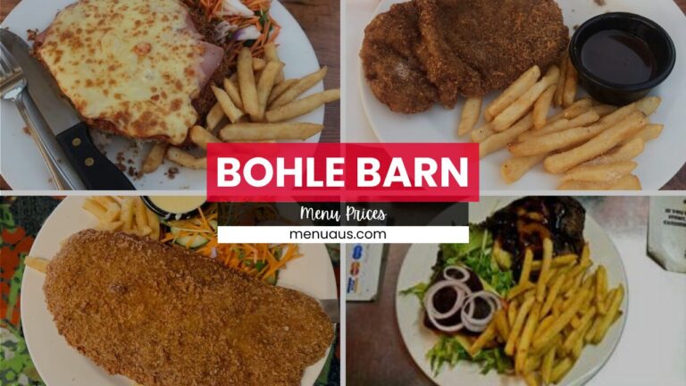 Bohle Barn Menu Australia & Updated Prices 2025