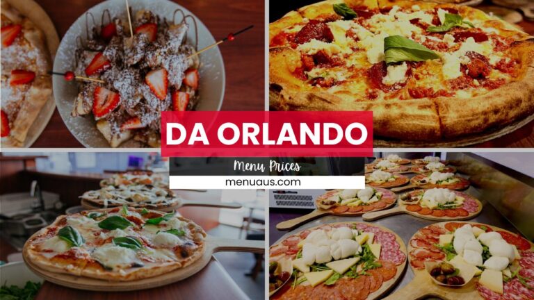 Da Orlando Menu Australia & Updated Prices 2025