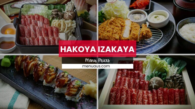 Hakoya Izakaya Menu Australia & Updated Prices 2025