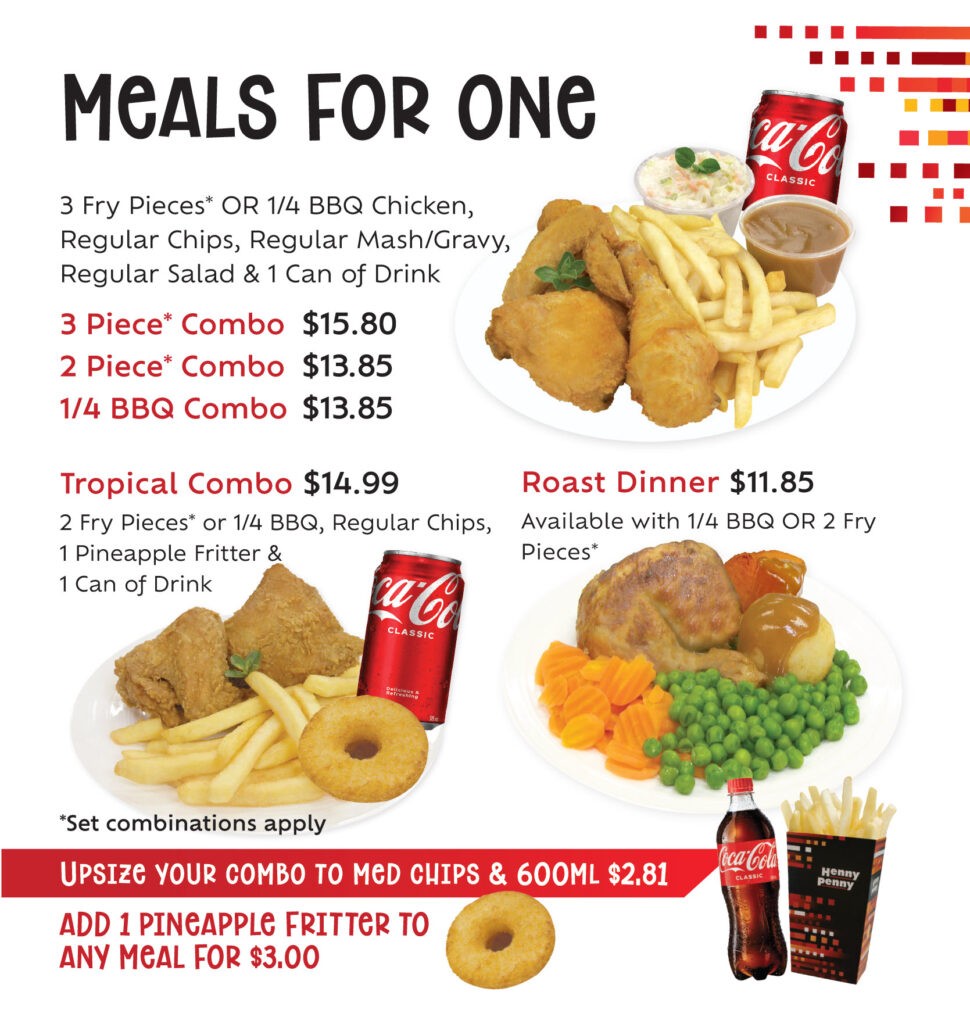 Henny Penny Menu Meals For One 