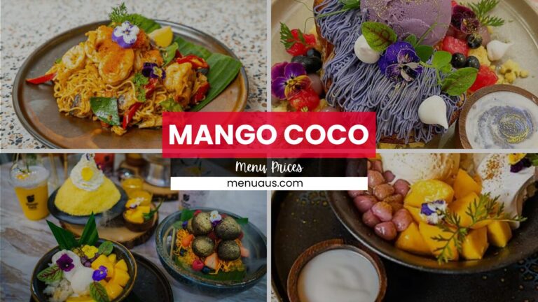 Mango Coco Menu Australia & Updated Prices 2025