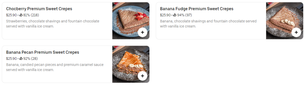 Premium Sweet Crepes