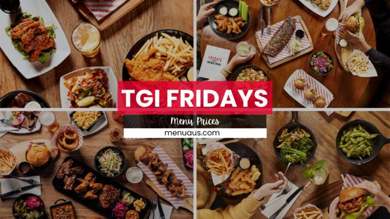 TGI Fridays Menu Australia & Updated Prices 2025