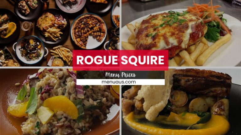 The Rogue Squire Menu Australia & Updated Prices 2025