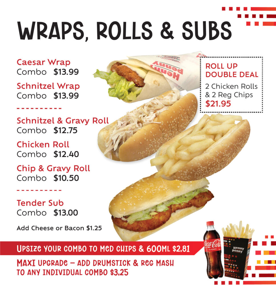 WRAPS, ROLLS & SUBS