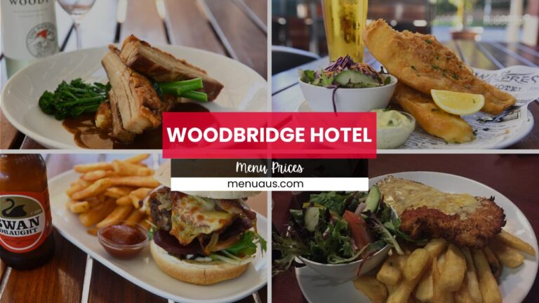 Woodbridge Hotel Menu Australia & Updated Prices 2025