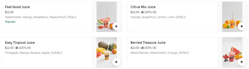 fruit juices