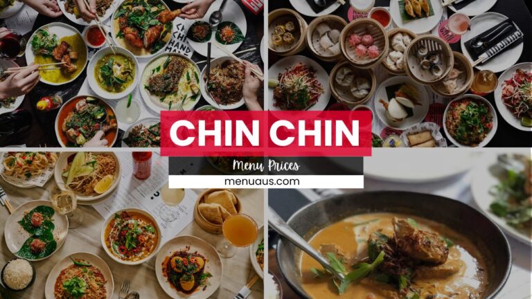 Chin Chin Menu Australia & Updated Prices 2025