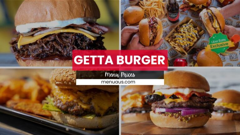 Getta Burger Menu Australia & Updated Prices 2025