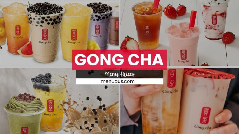 Gong Cha Menu Australia & Updated Prices 2025