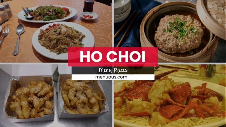 Ho Choi Menu Australia & Updated Prices 2025