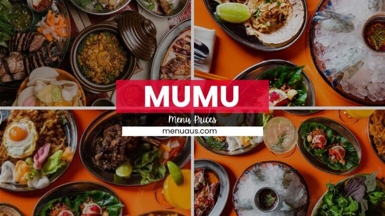 Mumu Menu Australia & Updated Prices 2025