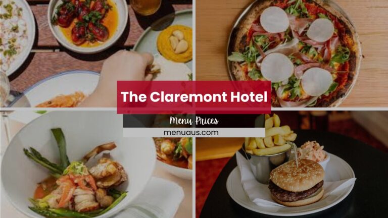 The Claremont Hotel Menu Australia & Updated Prices 2025