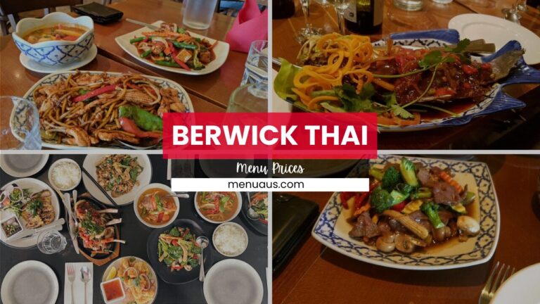 Berwick Thai Menu Australia & Updated Prices 2025