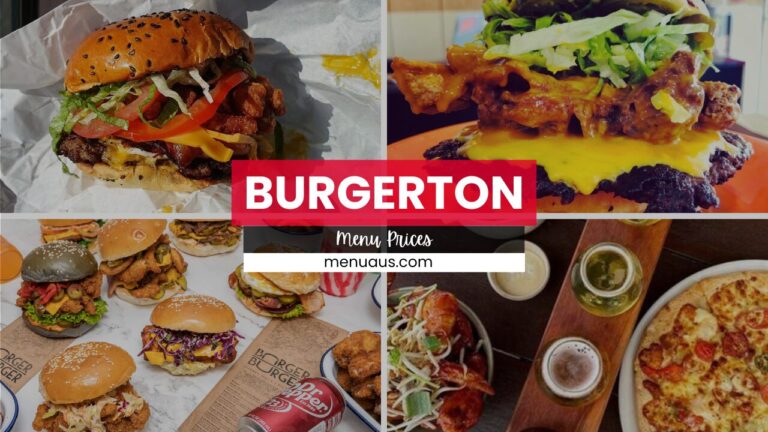 Burgerton Menu Australia & Updated Prices 2025