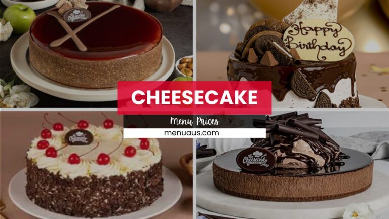 Cheesecake Shop Menu Australia & Updated Prices 2025