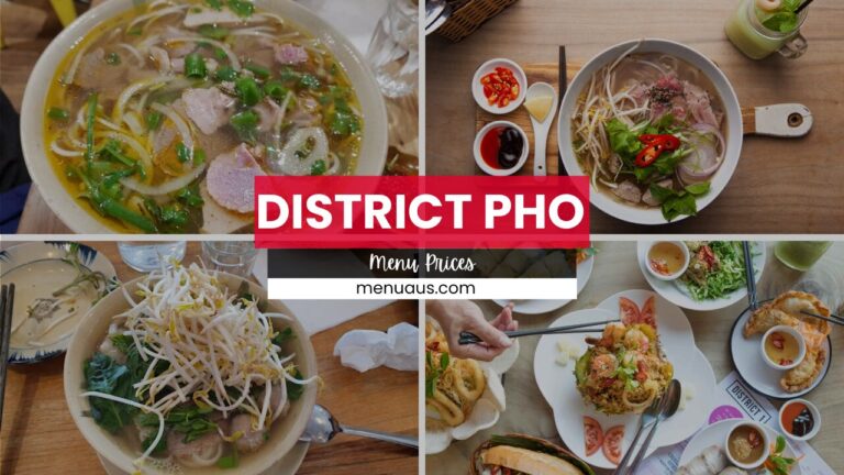 District Pho Menu Australia & Updated Prices 2025