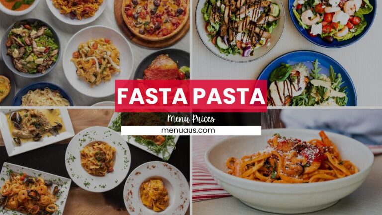 Fasta Pasta Menu Australia & Updated Prices 2025