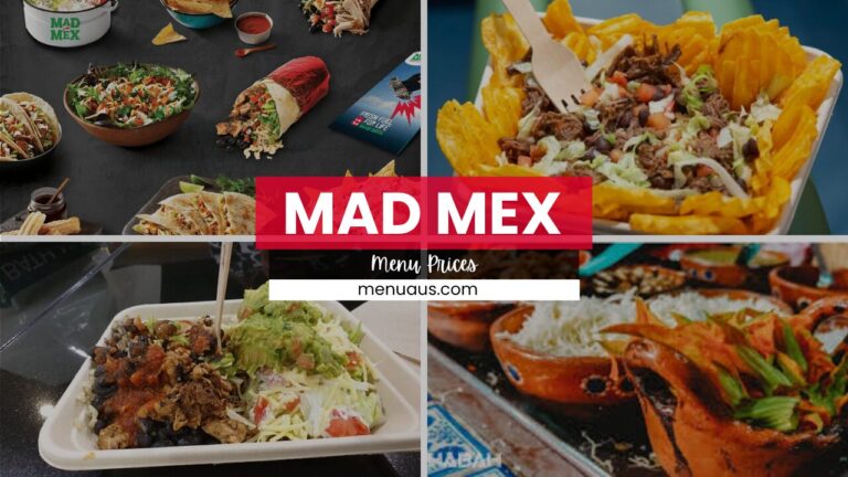 Mad Mex Menu Australia & Updated Prices 2025