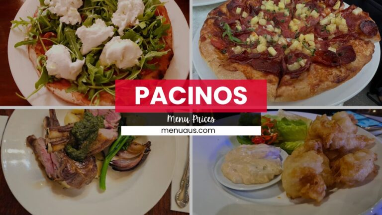 Pacinos Rockhampton Menu Australia & Updated Prices 2025