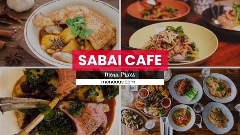 Sabai Cafe Menu Australia & Updated Prices 2024