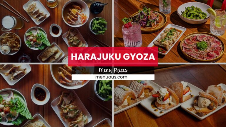 Harajuku Gyoza Menu Australia & Updated Prices 2025